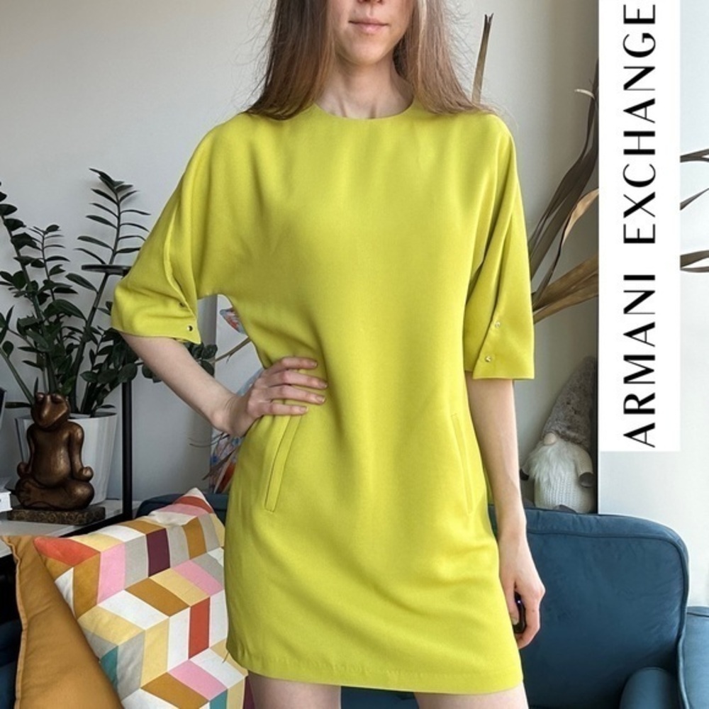 Armani Exchange Lime Mini Dress